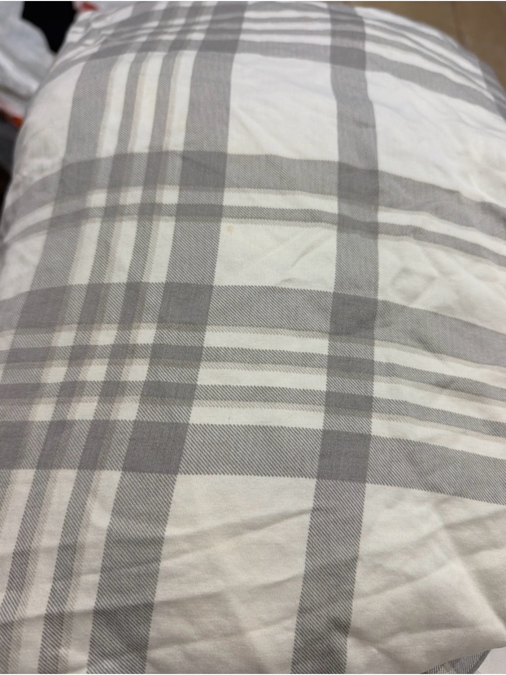 Gray & White Plaid Fitted Sheet, Rectangular, Adults Bedroom Bedding
